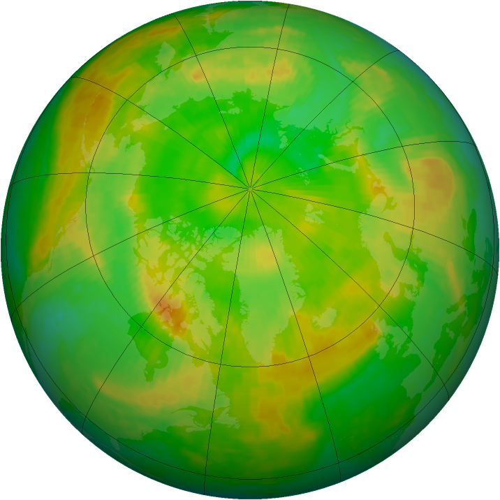 Arctic ozone map for 19 June 2003